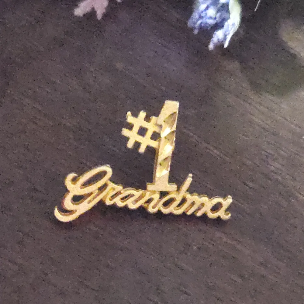 Vintage Gold Plated #1 Grandma Pin or Brooch